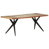 NNEVL Dining Table 200x90x76 cm Solid Reclaimed Wood