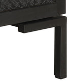 NNEVL TV Cabinet Black 115x30x46 cm Solid Mango Wood
