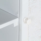 NNEVL TV Cabinet White 115x30x46 cm Solid Mango Wood