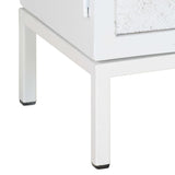 NNEVL TV Cabinet White 115x30x46 cm Solid Mango Wood