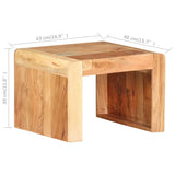 NNEVL Side Table 43x40x30 cm Solid Acacia Wood