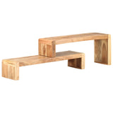 NNEVL 2 Piece TV Cabinet Solid Acacia Wood