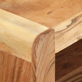 NNEVL 2 Piece TV Cabinet Solid Acacia Wood