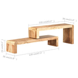 NNEVL 2 Piece TV Cabinet Solid Acacia Wood