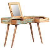 NNEVL Dressing Table with Mirror 112x45x76 cm Solid Reclaimed Wood