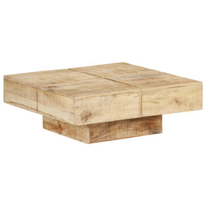 NNEVL Coffee Table 80x80x28 cm Solid Mango Wood