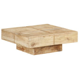 NNEVL Coffee Table 80x80x28 cm Solid Mango Wood