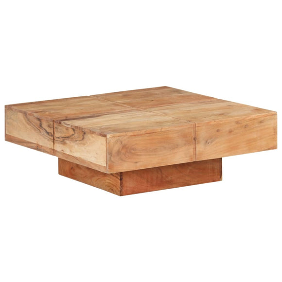 NNEVL Coffee Table 80x80x28 cm Solid Acacia Wood