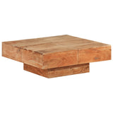 NNEVL Coffee Table 80x80x28 cm Solid Acacia Wood