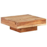 NNEVL Coffee Table 80x80x28 cm Solid Acacia Wood