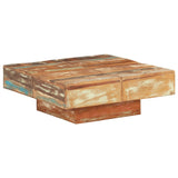 NNEVL Coffee Table 80x80x28 cm Solid Reclaimed Wood