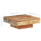 NNEVL Coffee Table 80x80x28 cm Solid Reclaimed Wood