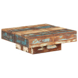 NNEVL Coffee Table 80x80x28 cm Solid Reclaimed Wood