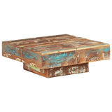 NNEVL Coffee Table 80x80x28 cm Solid Reclaimed Wood