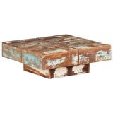 NNEVL Coffee Table 80x80x28 cm Solid Reclaimed Wood