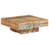 NNEVL Coffee Table 80x80x28 cm Solid Reclaimed Wood