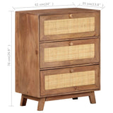 NNEVL Sideboard 61x35x76 cm Solid Mango Wood