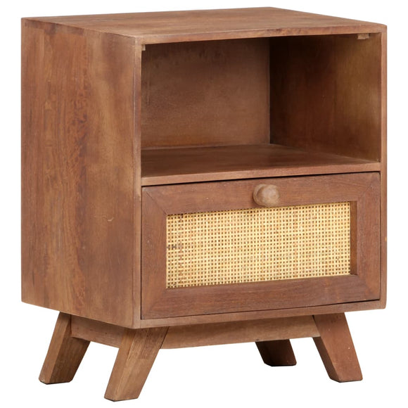 NNEVL Bedside Cabinet 40x30x50 cm Solid Mango Wood