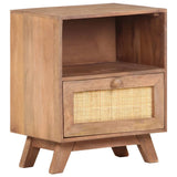 NNEVL Bedside Cabinet 40x30x50 cm Solid Mango Wood