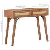NNEVL Console Table 100x35x76 cm Solid Mango Wood