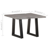 NNEVL Coffee Table with Live Edges 60x60x40 cm Solid Acacia Wood