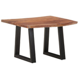NNEVL Coffee Table with Live Edges 60x60x40 cm Solid Acacia Wood