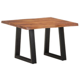 NNEVL Coffee Table with Live Edges 60x60x40 cm Solid Acacia Wood