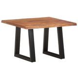 NNEVL Coffee Table with Live Edges 60x60x40 cm Solid Acacia Wood