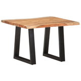 NNEVL Coffee Table with Live Edges 60x60x40 cm Solid Acacia Wood