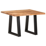 NNEVL Coffee Table with Live Edges 60x60x40 cm Solid Acacia Wood
