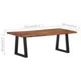 NNEVL Coffee Table with Live Edges 115x60x40 cm Solid Acacia Wood