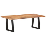 NNEVL Coffee Table with Live Edges 115x60x40 cm Solid Acacia Wood