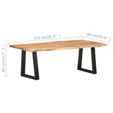 NNEVL Coffee Table with Live Edges 115x60x40 cm Solid Acacia Wood