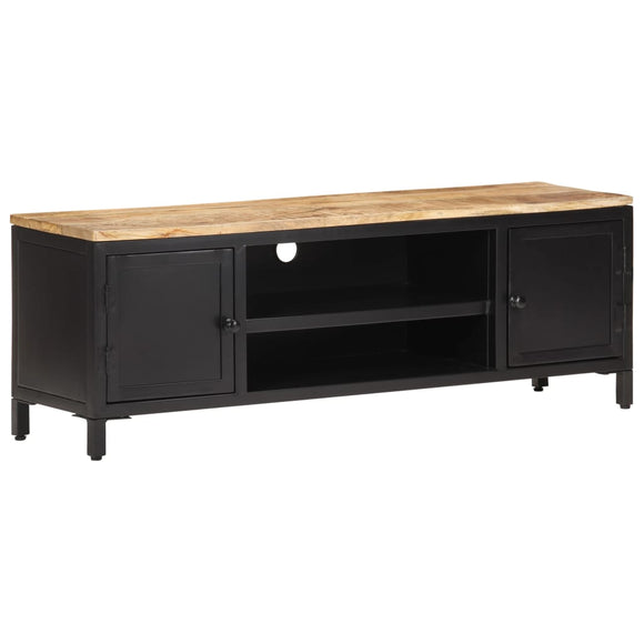 NNEVL TV Cabinet 120x30x40 cm Solid Rough Mango Wood