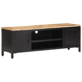 NNEVL TV Cabinet 120x30x40 cm Solid Rough Mango Wood