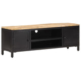 NNEVL TV Cabinet 120x30x40 cm Solid Rough Mango Wood