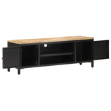 NNEVL TV Cabinet 120x30x40 cm Solid Rough Mango Wood
