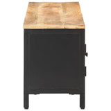 NNEVL TV Cabinet 120x30x40 cm Solid Rough Mango Wood