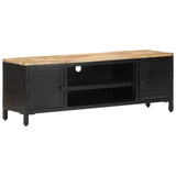 NNEVL TV Cabinet 120x30x40 cm Solid Rough Mango Wood