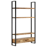NNEVL Highboard 118x30x200 cm Solid Rough Mango Wood