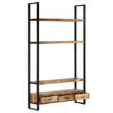 NNEVL Highboard 118x30x200 cm Solid Rough Mango Wood