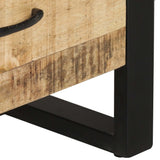 NNEVL Highboard 118x30x200 cm Solid Rough Mango Wood