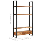 NNEVL Highboard 118x30x200 cm Solid Acacia Wood