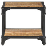 NNEVL Coffee Table 40x40x36 cm Solid Rough Mango Wood