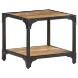 NNEVL Coffee Table 40x40x36 cm Solid Rough Mango Wood