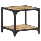 NNEVL Coffee Table 40x40x36 cm Solid Rough Mango Wood