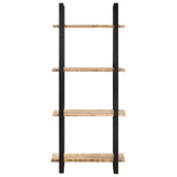 NNEVL 4-Tier Bookcase 80x40x180 cm Rough Mango Wood