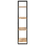 NNEVL 4-Tier Bookcase 80x40x180 cm Rough Mango Wood