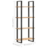 NNEVL 4-Tier Bookcase 80x40x180 cm Rough Mango Wood