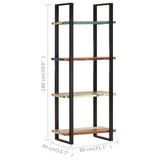 NNEVL 4-Tier Bookcase 80x40x180 cm Solid Reclaimed Wood